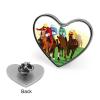 Horse Racing Cartoons Brooch Heart Pins Badge Stylish Collar Pin for Clothing Bag Jacket Accessories view 3