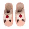 Womens Cute Reindeer Slippers Warm Winter Flurry Non-Slip House Indoor Bedroom Slippers for Christmas Gift view 1