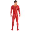 Sxiwei Adult Shiny One Piece Spandex Body Suit Jumpsuit Long Sleeve Round Neck Zentai Costume Catsuit Red X-Large view 4