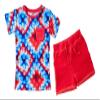 Birdie Bean Boy's Short Sleeve T-Shirt and Shorts Outfit Set - Maverick (Patriotic Tie Dye), 12-18 Months view 1