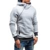 JEShifangjiusu Men Cool Casual Long Sleeve Oblique Zipper Hip Hop Hoodie Pullover Fashion Lightweight Sweatshirt With Pocket (Medium,Grey) view 2