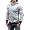 JEShifangjiusu Men Cool Casual Long Sleeve Oblique Zipper Hip Hop Hoodie Pullover Fashion Lightweight Sweatshirt With Pocket (Medium,Grey) view 3