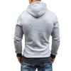 JEShifangjiusu Men Cool Casual Long Sleeve Oblique Zipper Hip Hop Hoodie Pullover Fashion Lightweight Sweatshirt With Pocket (Medium,Grey) view 4