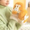 SLAKOP Cold Weather Gloves 3D Sheep Double Layer Winter Gloves Female Mittens Braided Rope Thick Thermal Plush Mittens (Yellow) view 2