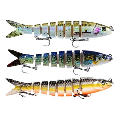Fishing Lures Multi Jointed Fish Fishing Kits, Slow Sinking Lifelike Swimbaits Crankbaits Hard Baits Lure Set, Fishing Gear for Bass Trout Pike Walleye, Freshwater Saltwater Predator Bait