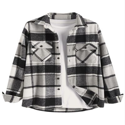 ZAFUL Men's Button Down Regular Fit Long Sleeve Plaid Flannel Casual Shirts Dark Gray L