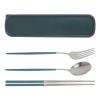 Zerodeko 1set Portable Travel Cutlery Utensils Case for Outdoor Dining Camping and Picnics Fork Spoon and Chopsticks Included Storage Box for Easy Carrying view 1