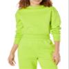 Amazon Essentials Women's Cropped Drop Shoulder Sweatshirt (Available in Plus Size), Lime Green, 5X view 1