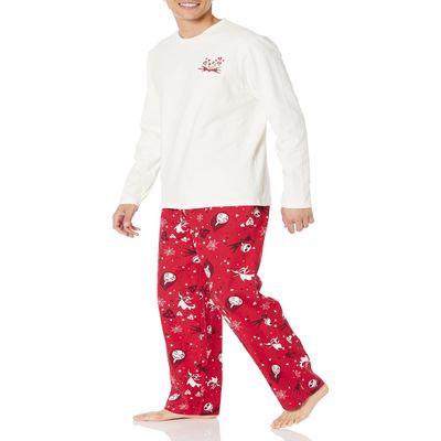 Amazon Essentials Disney | Marvel | Star Wars Men's Flannel Pajama Sleep Sets, Nightmare Valentine - Mens, X-Small