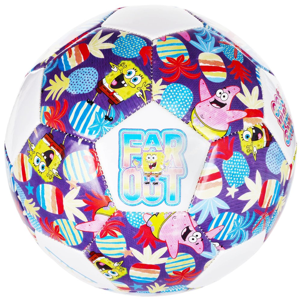 Capelli Sport Spongebob Squarepants Soccer Ball Size 5, Patrick Star and Pineapple Design Officially Licensed Futbol for Boys and Girls Players, Multi