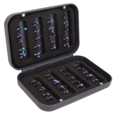 40-Piece Fly Fishing Lures Kit with Storage Box, High Carbon Steel Hooks for Trout Bass Fishing, Artificial Bait Set for Lakes and Streams