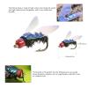 40-Piece Fly Fishing Lures Kit with Storage Box, High Carbon Steel Hooks for Trout Bass Fishing, Artificial Bait Set for Lakes and Streams view 3
