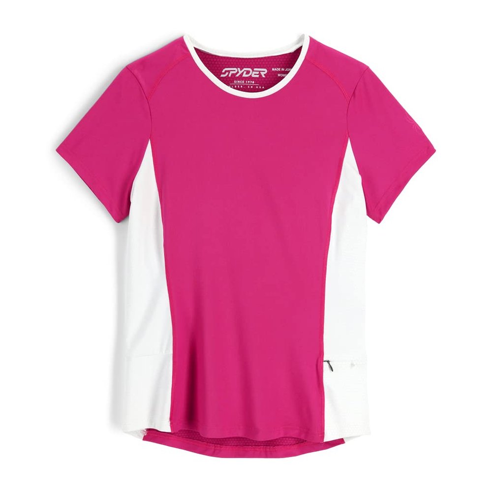 Spyder Womens Arc Graphene Tech S/S Top Hiking Shirt, Orchid, Small US