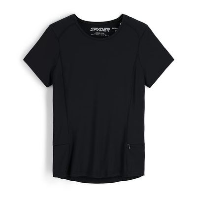 Spyder Womens Arc Graphene Tech S/S Top Hiking Shirt, Black, Small US
