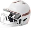 Champro Rise Pro Girls Softball Batting Helmet with Face Guard - Girls Softball Helmets - Bio Fresh/DRI-Gear Moisture Wicking Pad Liner - White/Rose Gold, Senior view 1