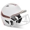 Champro Rise Pro Girls Softball Batting Helmet with Face Guard - Girls Softball Helmets - Bio Fresh/DRI-Gear Moisture Wicking Pad Liner - White/Rose Gold, Senior view 2