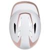 Champro Rise Pro Girls Softball Batting Helmet with Face Guard - Girls Softball Helmets - Bio Fresh/DRI-Gear Moisture Wicking Pad Liner - White/Rose Gold, Senior view 3