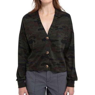 SOCIAL STANDARD by Sanctuary Ladies Daytripper Cardigan (as1, Alpha, x_l, Regular, Regular, Mother Nature Camo, X-Large)