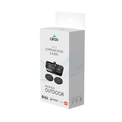 Cardo PACKTALK Outdoor Helmet Communication System, Great for Ski, Snowboard and Cycling (Black, Single Pack)