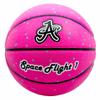 A Plus Collectibles Official Space Flight 1 Leather Game Basketball, Indoor/Outdoor Court, Full Size Kids & Adult Size 7, 29.5" (Radiant Pink) view 1