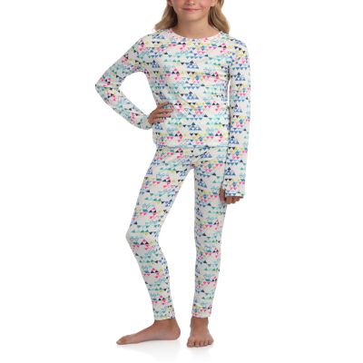 Eddie Bauer Kids Thermal Underwear Set - 2 Piece Performance Base Layer Shirt and Thermal Pants for Boys and Girls (5-12), Size 16, Egret