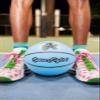 A Plus Collectibles Official Space Flight 1 Leather Game Basketball, Indoor/Outdoor Court, Full Size Kids & Adult Size 7, 29.5" (Neptune Blue) view 2