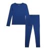Eddie Bauer Kids Thermal Underwear Set - 2 Piece Performance Base Layer Shirt and Thermal Pants for Boys and Girls (5-12), Size 16, Nautical Blue view 2