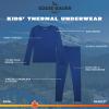 Eddie Bauer Kids Thermal Underwear Set - 2 Piece Performance Base Layer Shirt and Thermal Pants for Boys and Girls (5-12), Size 16, Nautical Blue view 3