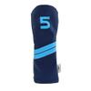Sunfish Leather Fairway 5 Wood Golf Headcover Navy and Light Blue view 1