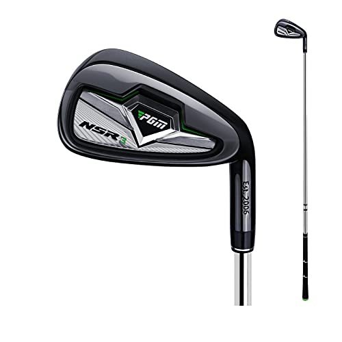 Left Hand & Right Handed Golf Club Iron Men NSR 3#7 Irons Steel Head Golf Club Putter Professional Practice Pole Golf Driver (Black,Right Hand-Steel Rod)