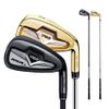 Left Hand & Right Handed Golf Club Iron Men NSR 3#7 Irons Steel Head Golf Club Putter Professional Practice Pole Golf Driver (Gold,Right Hand-Steel Rod) view 2