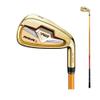 Left Hand & Right Handed Golf Club Iron Men NSR 3#7 Irons Steel Head Golf Club Putter Professional Practice Pole Golf Driver (Gold,Right Hand-Carbon Rod-S) view 1