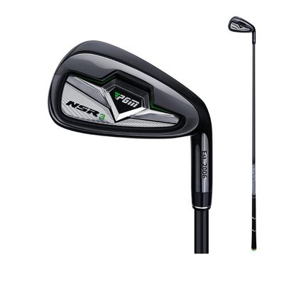 Left Hand & Right Handed Golf Club Iron Men NSR 3#7 Irons Steel Head Golf Club Putter Professional Practice Pole Golf Driver (Black,Right Hand-Carbon Rod-S)