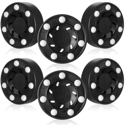 Deekin Hockey Puck Street Hockey for Indoor and Outdoor Sport Training Activities Women Men(Black,6 Packs)
