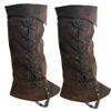 FORNYIN Pirate Boots Cover Knee High Steampunk Boots Faux Leather Medieval Pirate Boot Covers Spats Leg Guards Renaissance Costume Accessories for Halloween Brown view 1