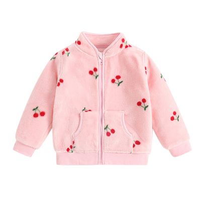 Toddler Boys Girls Winter Windproof Cartoon Coat Jacket Kids Warm Fleece Outerwear Swallowtail Jacket (Pink, 2-3 Years)