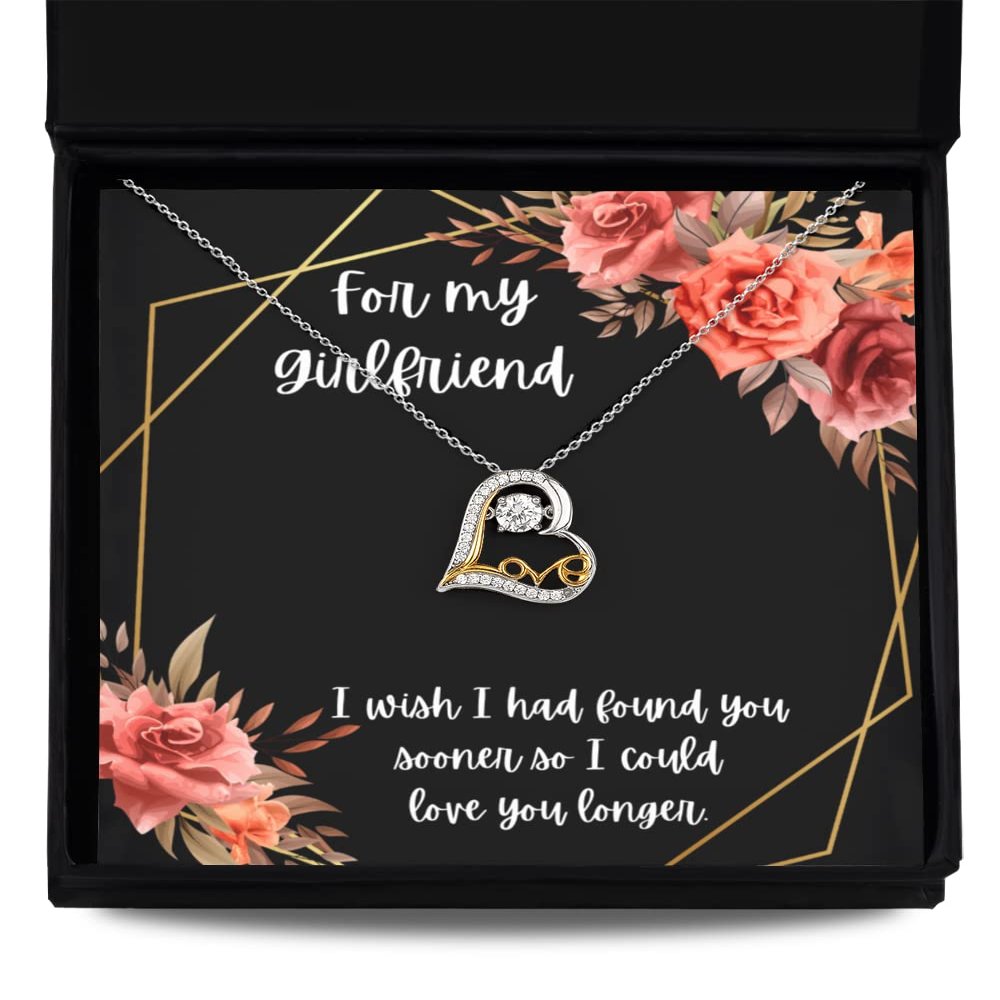 Love Dancing Necklace I Wish I had Found You Sooner Word Love Necklace for Girlfriend, Gift for her, Gift for Girlfriend