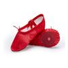 MSMAX Ballet Shoes for Girls Toddler Shoes Red Dance Slippers for Christmas 8 M US Toddler view 1