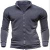 congluoki Sweaters for Men Cardigan Sweatshirt Hoodless Fleece Zip Up Jacket High Neck Lightweight Sueter Para Hombres Dark Grey XXL view 3