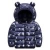 Toddler Kids Baby Boys Girls Winter Warm Jacket Deer Cartoon Coats Outerwear Bear Toddler Heavy (Navy, 12-18 Months) view 1