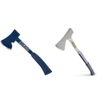 Estwing E6-25A Estwing 14" Blue Camper's Axe & E45A ES45A Fixed Blade,Hunting Knife,Outdoor,Camping, 26", Blue