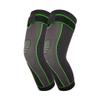 WZRWAN 1Pair Lengthen Stripe Sports Knee Protector Pads Non Slip Bandage Leg Support Leggings Long KneePads Knee Warm Sleeve (XL, Green) view 1