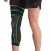 WZRWAN 1Pair Lengthen Stripe Sports Knee Protector Pads Non Slip Bandage Leg Support Leggings Long KneePads Knee Warm Sleeve (XL, Green) view 2