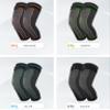 WZRWAN 1Pair Lengthen Stripe Sports Knee Protector Pads Non Slip Bandage Leg Support Leggings Long KneePads Knee Warm Sleeve (XL, Green) view 4