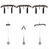 Spancare Pull Up Bar Wall Mounted Chin Up Bar Side Pulley with Lats Bar, Tricep Bar view 3