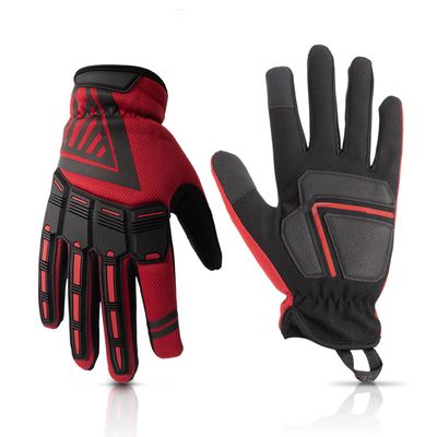 Glove Station - Impulse Guard Tactical Gloves for Men - Touch Screen Working Gloves Ideal for Sports & Outdoors, Motorcycle and Hunting - Red, X-Large