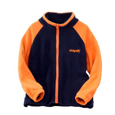 AnFeng Zip Up Hoodie Toddler Kids Boys Girls Long Sleeve Winter Fleece Zippered Coat Jacket Thicken Warm (Orange, 5-6 Years)