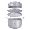 Boundless Voyage Camping Cookware Lightweight Cooking Pot Set Titanium Pot Portable for Outdoor Cooking Traveling Hiking Trekking Backpacking, 1-5 Person (108C+68C+29P) view 1