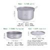 Boundless Voyage Camping Cookware Lightweight Cooking Pot Set Titanium Pot Portable for Outdoor Cooking Traveling Hiking Trekking Backpacking, 1-5 Person (108C+68C+29P) view 2