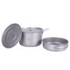 Boundless Voyage Camping Cookware Lightweight Cooking Pot Set Titanium Pot Portable for Outdoor Cooking Traveling Hiking Trekking Backpacking, 1-5 Person (108C+68C+29P) view 3
